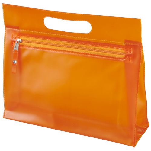 Paulo Transparent Pvc Toiletry Bag - Orange