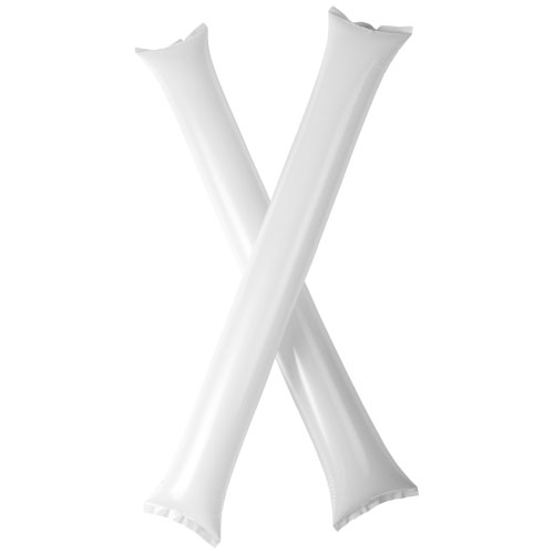 Cheer 2-Piece Inflatable Cheering Sticks - White