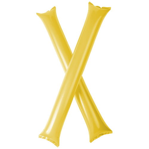 Cheer 2-Piece Inflatable Cheering Sticks - Yellow