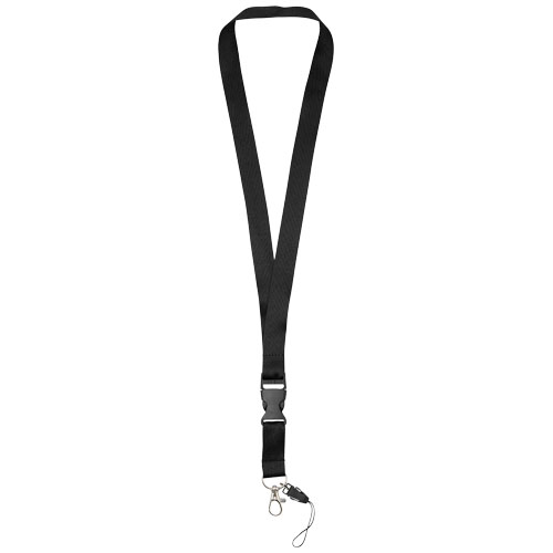 Sagan Phone Holder Lanyard With Detachable Buckle - Black