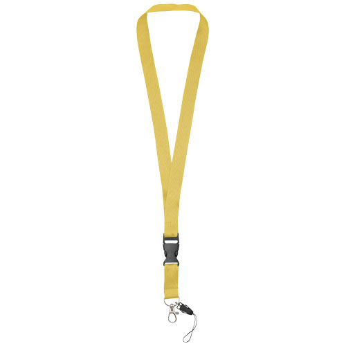 Sagan Phone Holder Lanyard With Detachable Buckle - Yellow