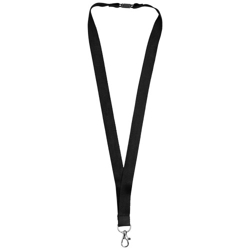 Julian Bamboo Lanyard With Safety Clip - Black