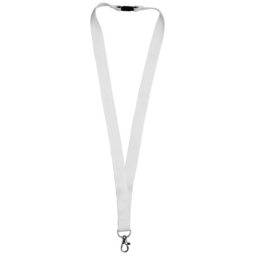 Julian Bamboo Lanyard With Safety Clip - White