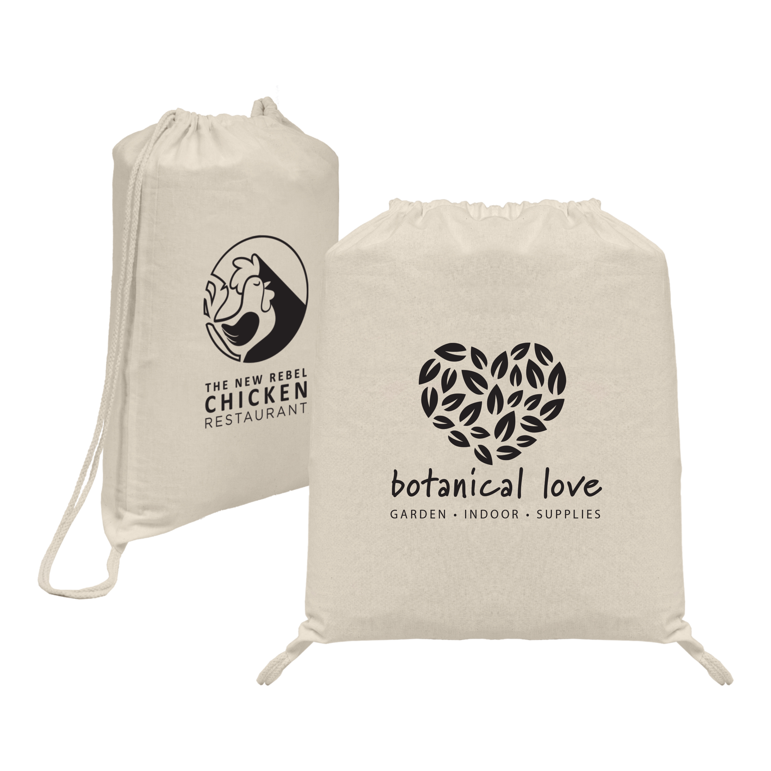 Prague Cotton Drawstring Backpack