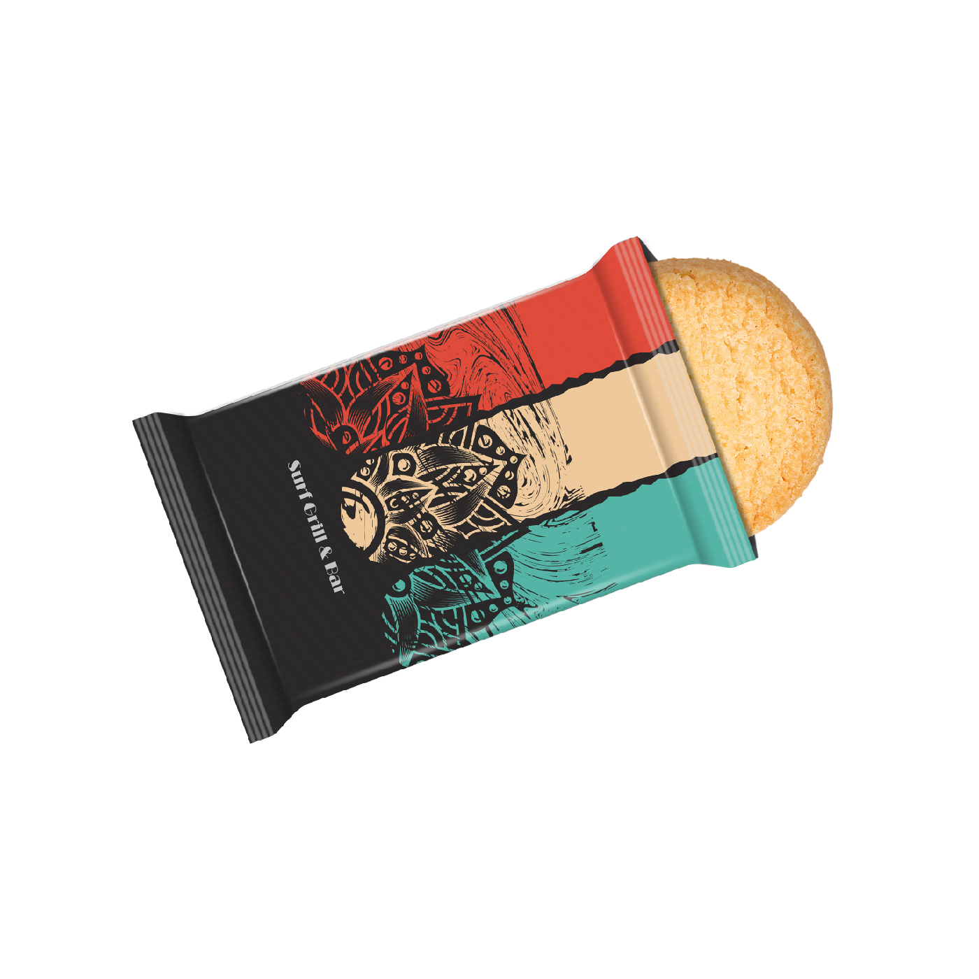 Paper Flow Bag - Mini Shortbread Biscuits - X1