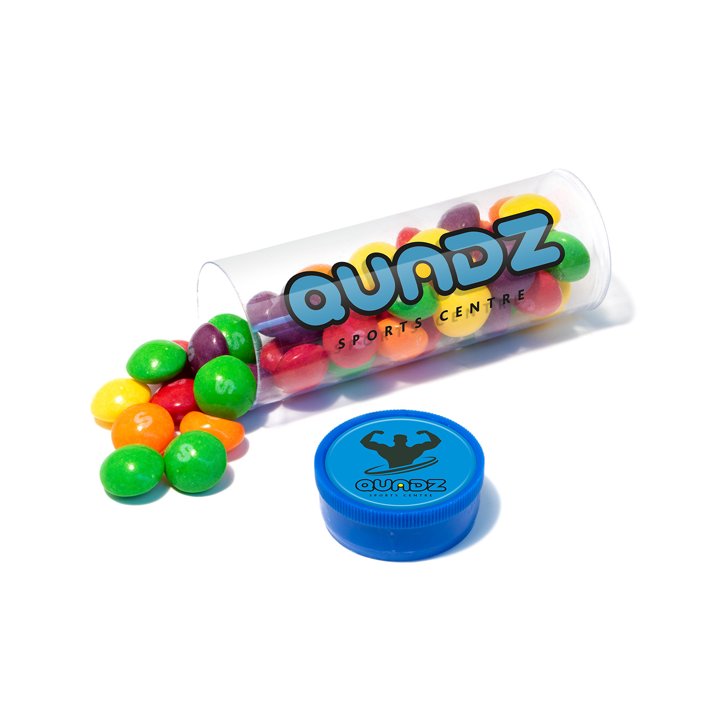 Clear Tube Midi - Skittles