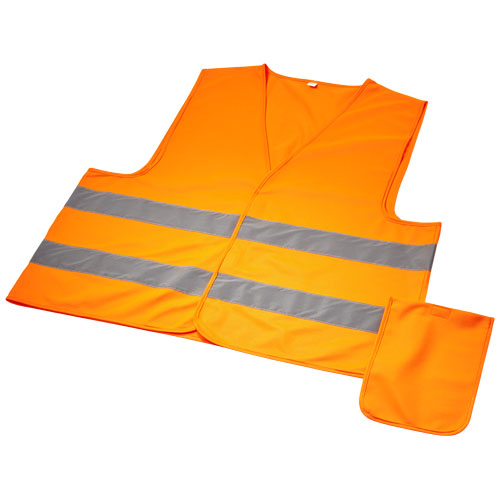 Watch-Out Xl Safety Vest In Pouch For Professional Use - Neon Orange