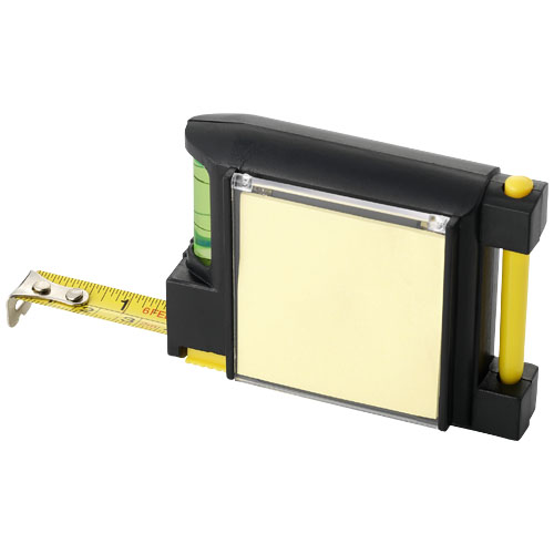 Dunk 2 Metre Measuring Tape With Leveller - Black, Yellow