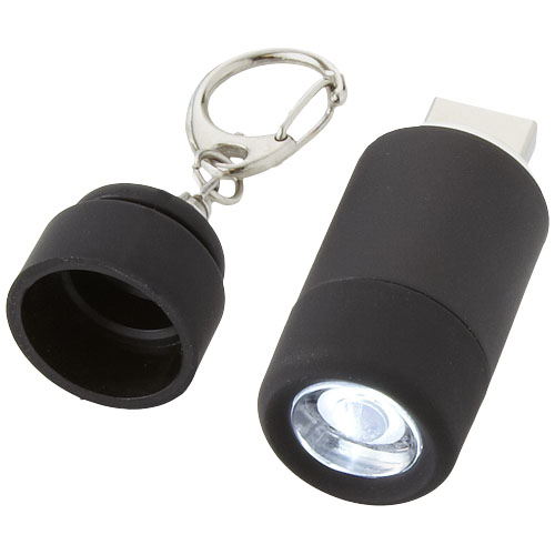 Avior Rechargeable Led Usb Keychain Light - Black