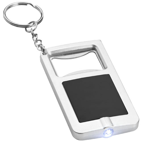 Orcus Led Keychain Light And Bottle Opener - Black, Silver