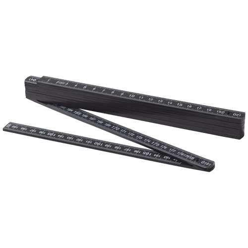 Monty 2 Metre Foldable Ruler - Black