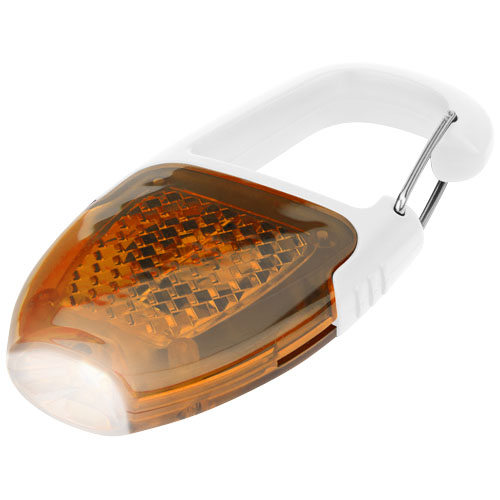 Reflect-Or Led Keychain Light With Carabiner - White, Orange