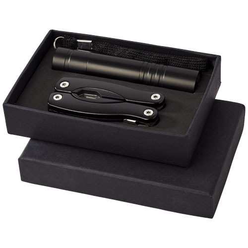 Scout Multi-Function Knife And Led Flashlight Set - Black