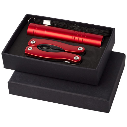 Scout Multi-Function Knife And Led Flashlight Set - Red