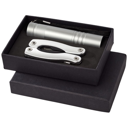 Scout Multi-Function Knife And Led Flashlight Set - Silver