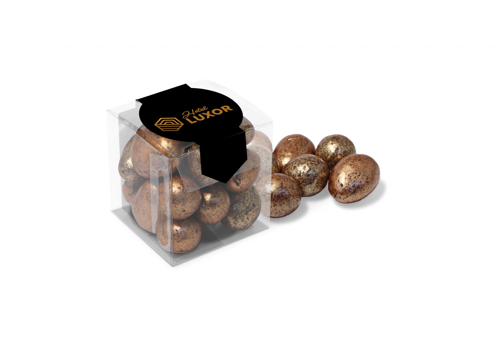Chocolate – Clear Cube - Chocolate Coated Honeycomb