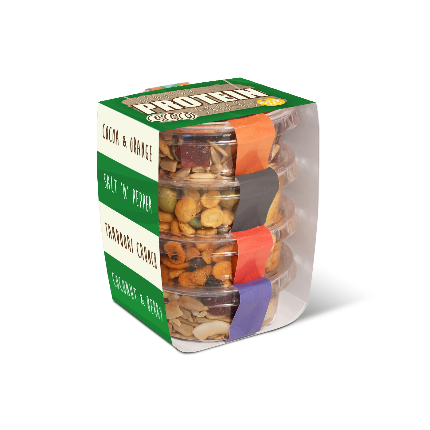 Eco Range – Eco Pot Stackers - Healthy Protein Snacks