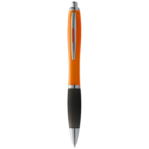 Nash Ballpoint Pen Coloured Barrel And Black Grip - Orange, Black