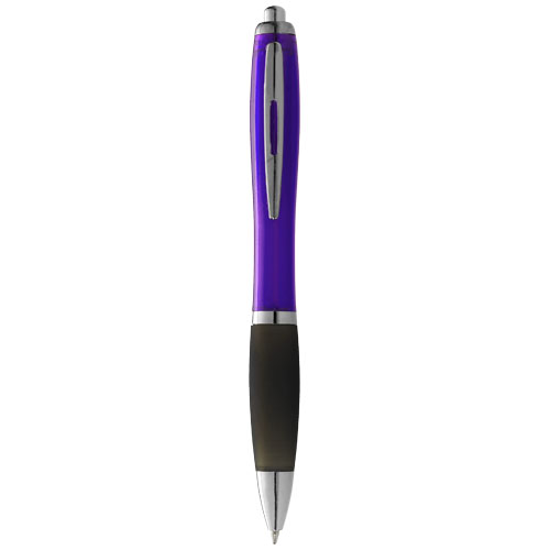 Nash Ballpoint Pen Coloured Barrel And Black Grip - Purple