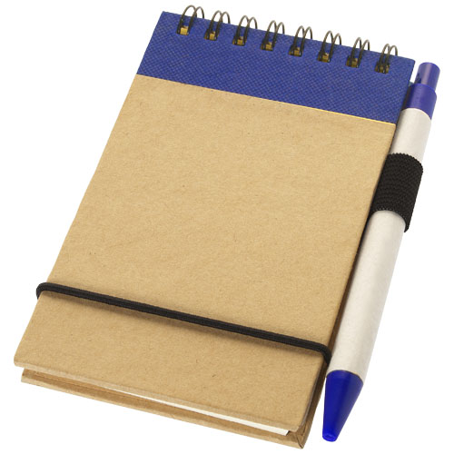 Zuse A7 Recycled Jotter Notepad With Pen - Natural, Navy