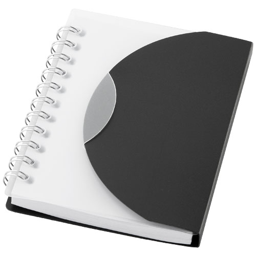 Post A7 Spiral Notebook With Blank Pages - Black, Transparent