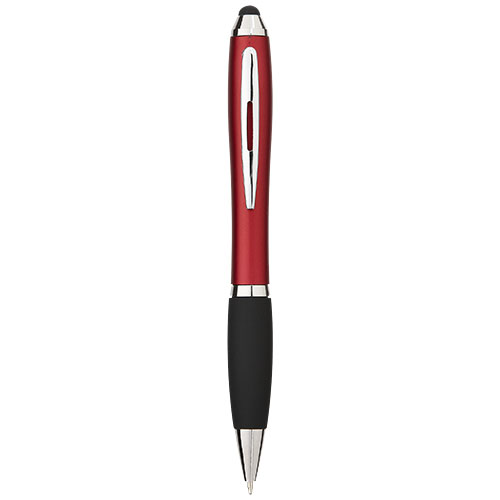 Nash Coloured Stylus Ballpoint Pen With Black Grip - Red, Black