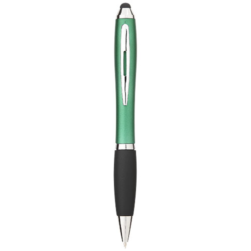Nash Coloured Stylus Ballpoint Pen With Black Grip - Green, Black