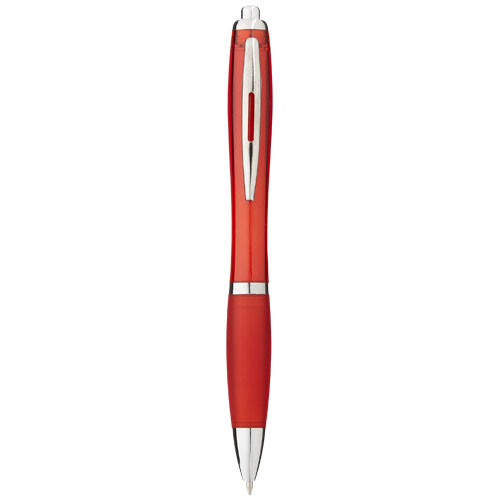 Nash Ballpoint Pen With Coloured Barrel And Grip - Red