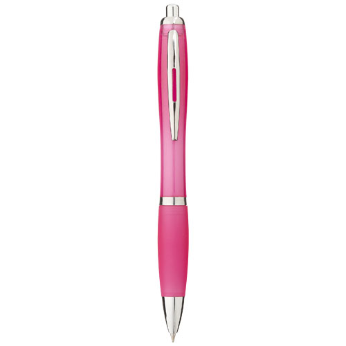 Nash Ballpoint Pen With Coloured Barrel And Grip - Magenta