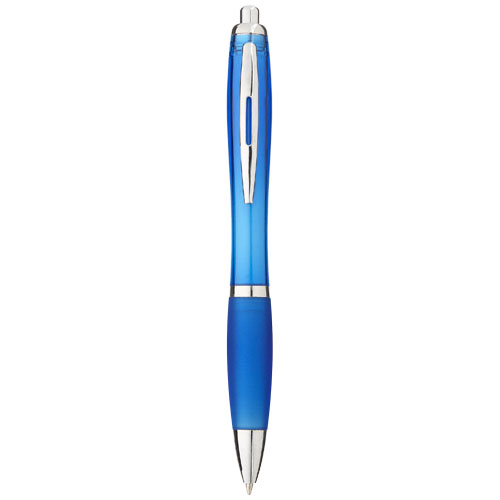 Nash Ballpoint Pen With Coloured Barrel And Grip - Aqua Blue