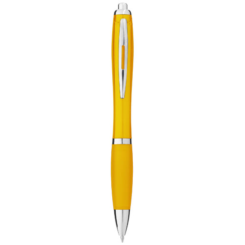 Nash Ballpoint Pen With Coloured Barrel And Grip - Yellow