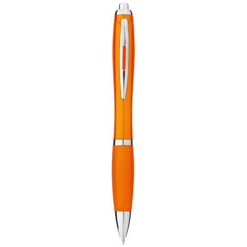 Nash Ballpoint Pen With Coloured Barrel And Grip - Orange