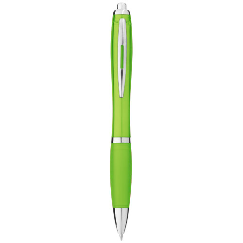 Nash Ballpoint Pen With Coloured Barrel And Grip - Lime Green