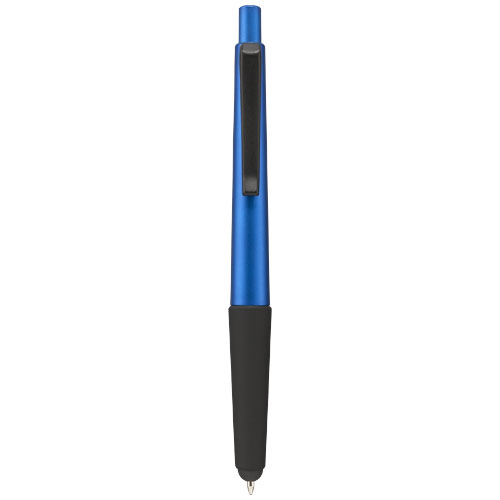 Gummy Stylus Ballpoint Pen With Soft-Touch Grip - Blue, Black