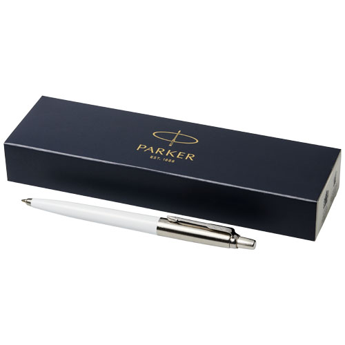 Parker Jotter Ballpoint Pen - White, Silver