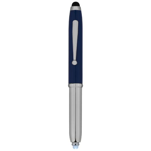 Xenon Stylus Ballpoint Pen With Led Light - Royal Blue, Silver