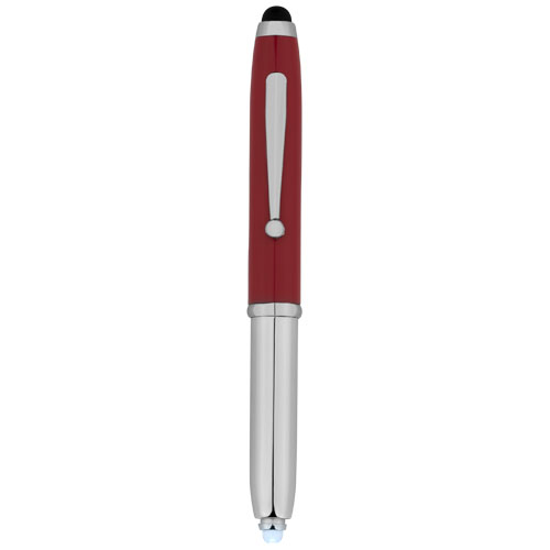 Xenon Stylus Ballpoint Pen With Led Light - Red, Silver