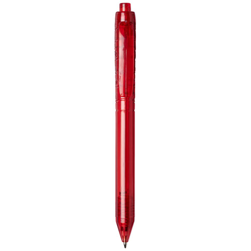 Vancouver Recycled Pet Ballpoint Pen - Transparent Red