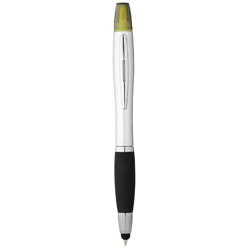 Nash Stylus Ballpoint Pen And Highlighter - Silver, Black