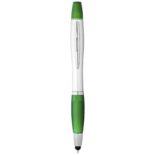Nash Stylus Ballpoint Pen And Highlighter - Silver, Green