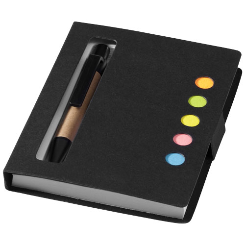 Reveal Coloured Sticky Notes Booklet With Pen - Black