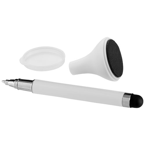 Sheanti Stylus Ballpoint Pen And Screen Cleaner - White