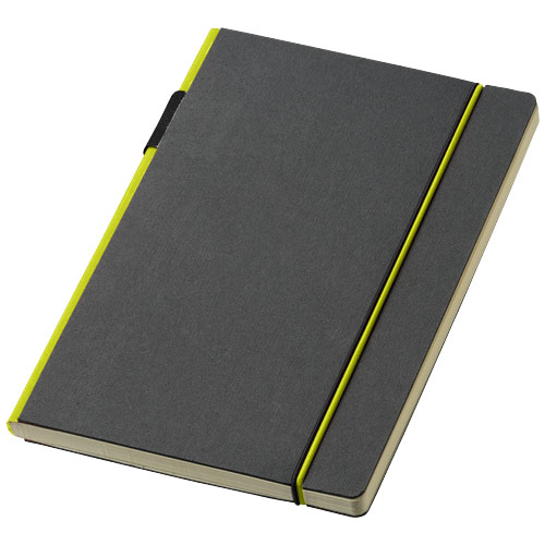 Cuppia A5 Hard Cover Notebook - Black, Lime