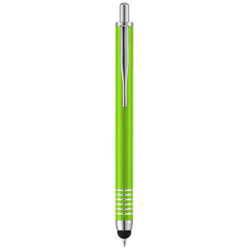 Zoe Aluminium Stylus Ballpoint Pen - Lime Green