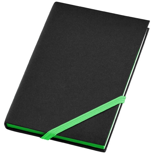 Travers Small Hard Cover Notebook - Black, Green