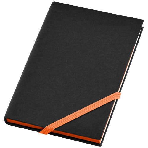 Travers Small Hard Cover Notebook - Black, Orange