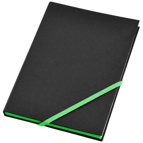 Travers Hard Cover Notebook - Black, Green