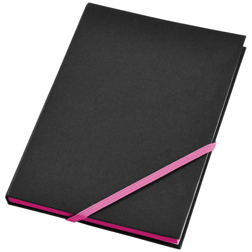 Travers Hard Cover Notebook - Black, Magenta