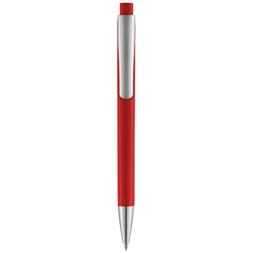Pavo Ballpoint Pen With Squared Barrel - Red