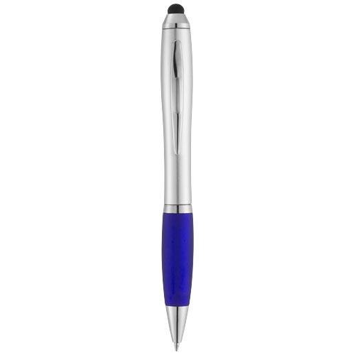 Nash Stylus Ballpoint With Coloured Grip - Silver, Blue